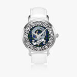 Fletcher Scottish Clan Tartan Crest Badge Silver Automatic Watch Size 46mm