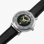 Aiton Scottish Clan Tartan Crest Badge Silver Automatic Watch Size 46mm