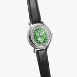 Currie surname last name Scottish Tartan Crest Silver Automatic Watch Size 46mm