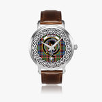 Stirling (of Keir) Scottish Clan Tartan Crest Badge Silver Automatic Watch Size 46mm
