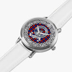 Anstruther Scottish Clan Tartan Crest Badge Silver Automatic Watch Size 46mm