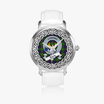 Durie Scottish Clan Tartan Crest Badge Silver Automatic Watch Size 46mm
