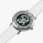 Henderson Scottish Clan Tartan Crest Badge Silver Automatic Watch Size 46mm