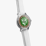 Boyle Clan Tartan Crest Badge Silver Automatic Watch Size 46mm