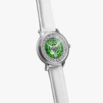 Scottish Galloway Clan Tartan Crest Badge Silver Automatic Watch Size 46mm