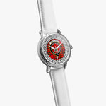 MacColl Scottish Clan Tartan Crest Badge Silver Automatic Watch Size 46mm