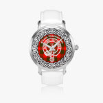 Scottish Cameron Clan Tartan Crest Badge Silver Automatic Watch Size 46mm