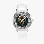 Aiton Scottish Clan Tartan Crest Badge Silver Automatic Watch Size 46mm