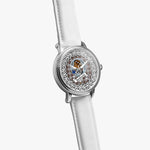 Borthwick Scottish Clan Tartan Crest Badge Silver Automatic Watch Size 46mm