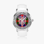 Scottish Gow Clan Tartan Crest Badge Silver Automatic Watch Size 46mm