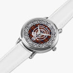 Scottish Balfour Clan Tartan Crest Badge Silver Automatic Watch Size 46mm