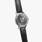 Clan MacLaren Crest & Tartan Knot Sterling Silver Unisex Automatic Watch (Silver) Size 46mm