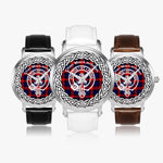 Scottish MacLachlan Clan Tartan Crest Badge Silver Automatic Watch Size 46mm