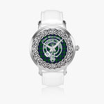 Scottish MacCallum Clan Tartan Crest Badge Silver Automatic Watch Size 46mm