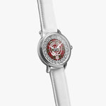 Scottish Lindsay Clan Tartan Crest Badge Silver Automatic Watch Size 46mm