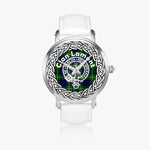 Scottish Lamont Clan Tartan Crest Badge Silver Automatic Watch Size 46mm
