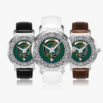 Lammie Scottish Clan Tartan Crest Badge Silver Automatic Watch Size 46mm