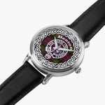 Beaton Scottish Clan Tartan Crest Badge Silver Automatic Watch Size 46mm