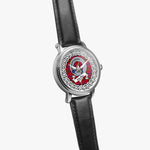 MacRae Scottish Clan Tartan Crest Badge Silver Automatic Watch Size 46mm