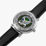 Gayre Scottish Clan Tartan Crest Badge Silver Automatic Watch Size 46mm
