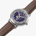 Scottish Dunlop Clan Tartan Crest Badge Silver Automatic Watch Size 46mm