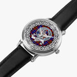 Trotter Scottish Clan Tartan Crest Badge Silver Automatic Watch Size 46mm