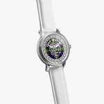 Scottish Watson Clan Tartan Crest Badge Silver Automatic Watch Size 46mm