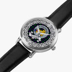 Campbell Scottish Clan Tartan Crest Badge Silver Automatic Watch Size 46mm