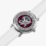 MacLachlan Scottish Clan Tartan Crest Badge Silver Automatic Watch Size 46mm