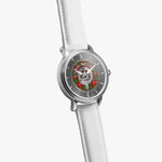Clan Nesbitt Crest & Tartan Knot Sterling Silver Unisex Automatic Watch (Silver) Size 46mm