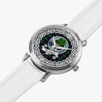 Swinton Scottish Clan Tartan Crest Badge Silver Automatic Watch Size 46mm