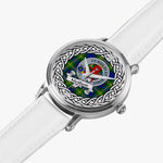 Maitland Scottish Clan Tartan Crest Badge Silver Automatic Watch Size 46mm