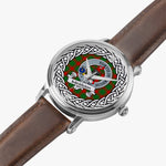 Middleton Scottish Clan Tartan Crest Badge Silver Automatic Watch Size 46mm