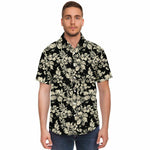 Men Hawaiian Shirt Club Surfing Longboard Logo Hibiscus Aloha Men Short Sleeve Shirt