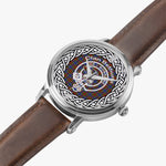 Bethune Clan Tartan Crest Badge Silver Automatic Watch Size 46mm
