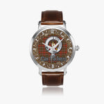 Scottish MacIntyre Celtic Circle Silver Automatic Watch Size 46mm