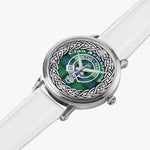 Scottish Armstrong Clan Tartan Crest Badge Silver Automatic Watch Size 46mm