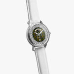 Walkinshaw Scottish Clan Tartan Crest Badge Silver Automatic Watch Size 46mm