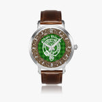 Boyle Clan Tartan Crest Badge Silver Automatic Watch Size 46mm