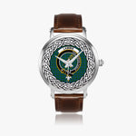 Lammie Scottish Clan Tartan Crest Badge Silver Automatic Watch Size 46mm