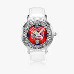 Scottish Abernethy Clan Tartan Crest Badge Silver Automatic Watch Size 46mm