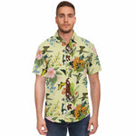 Men Hawaiian Shirt Abstract Art Seamless Pattern Allover Men Short Sleeve Shirt