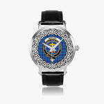 Mercer Scottish Clan Tartan Crest Badge Silver Automatic Watch Size 46mm