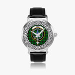 Ged Scottish Clan Tartan Crest Badge Silver Automatic Watch Size 46mm