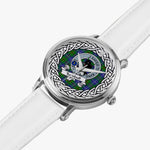 Turnbull Scottish Clan Tartan Crest Badge Silver Automatic Watch Size 46mm