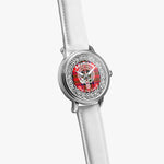 Scottish Adamson Clan Tartan Crest Badge Silver Automatic Watch Size 46mm