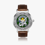 Pringle Scottish Clan Tartan Crest Badge Silver Automatic Watch Size 46mm