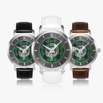 Clan MacDonald Crest & Tartan Knot Sterling Silver Unisex Automatic Watch (Silver) Size 46mm