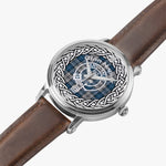 Scottish Napier Clan Tartan Crest Badge Silver Automatic Watch Size 46mm