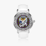 Carnegie Scottish Clan Tartan Crest Badge Silver Automatic Watch Size 46mm